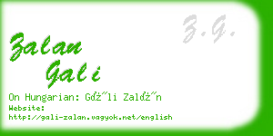 zalan gali business card